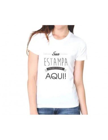 Camiseta Branca Feminina Personalizada - Poliéster