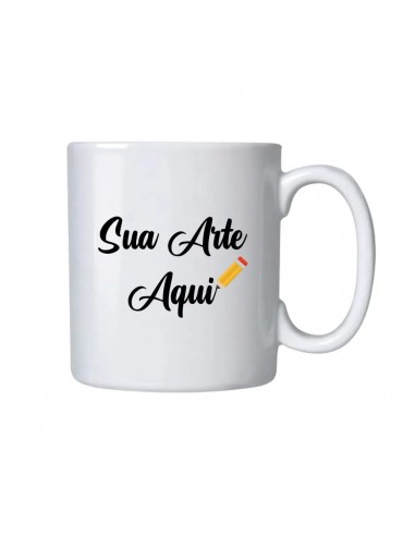 Caneca Branca de Porcelana Personalizada