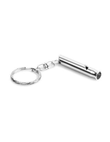 TRUDY. Chaveiro em metal com apito