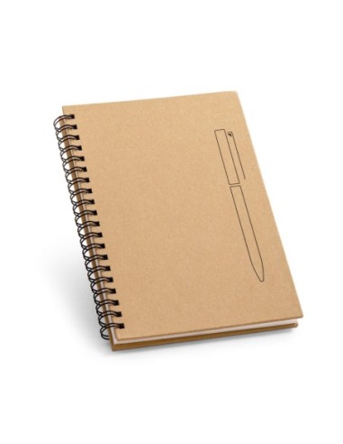 ROCK. Caderno em papel kraft com folhas lisas em papel pedra (120 g/m²)