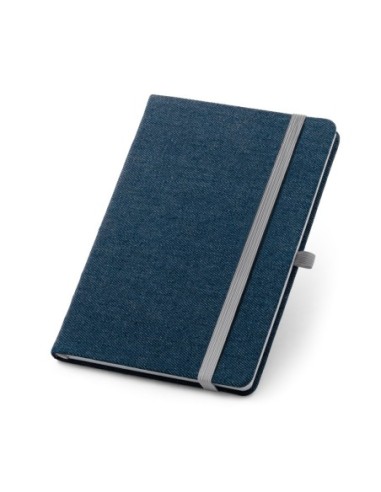 DENIM. Caderno A5 em tecido tipo jeans com folhas pautadas