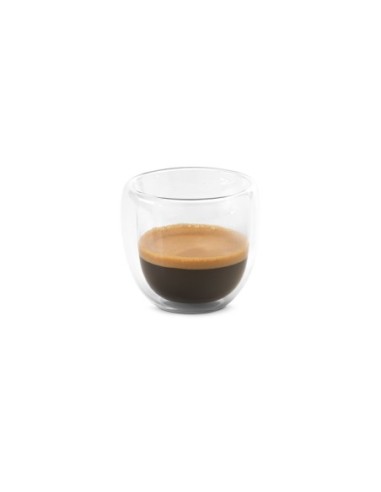 EXPRESSO. Conjunto de café em vidro isotérmico com 2 copos 75 mL