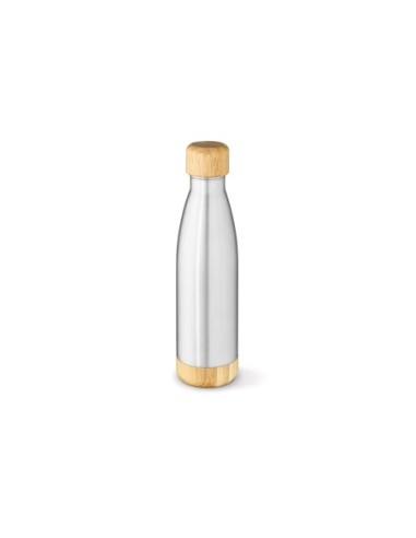 BROMELL 550. Garrafa em aço inox (90% reciclado) com tampa em bambu 550 mL