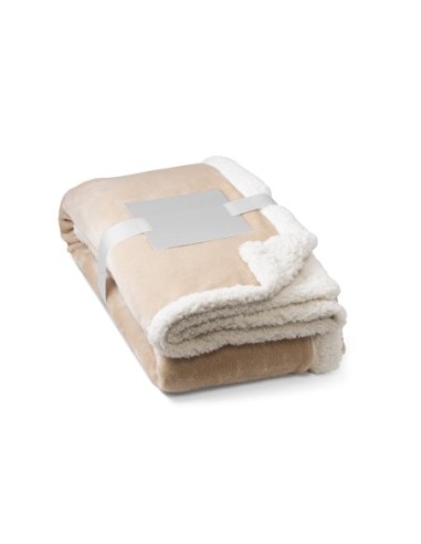 HEIDEN. Manta reversível em tecido polar (190 g/m²) acetinado com forro sherpa (225 g/m²),